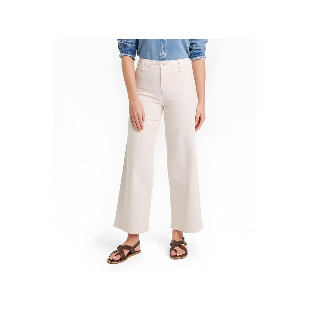 Universal Thread Women’s High Rise Sailor Wide Leg Ankle Jeans Beige Size 14|NWT